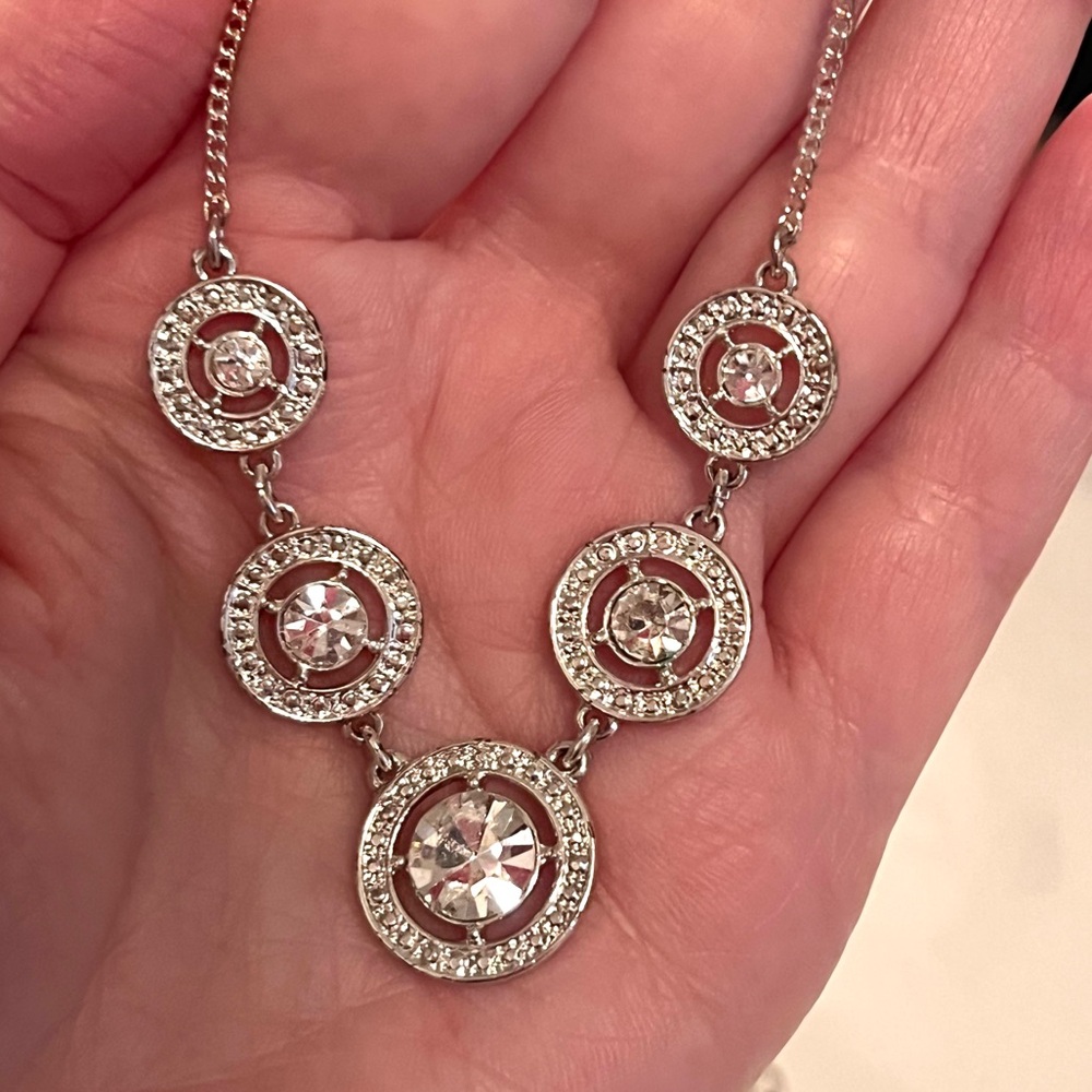 Silver Cz Diamond Necklace